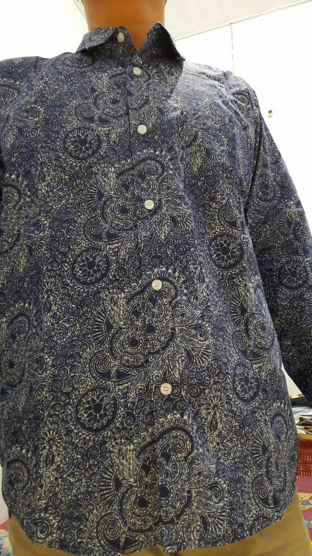 Medellin Kemeja Batik Pria Lengan Panjang Premium 10176 Biru