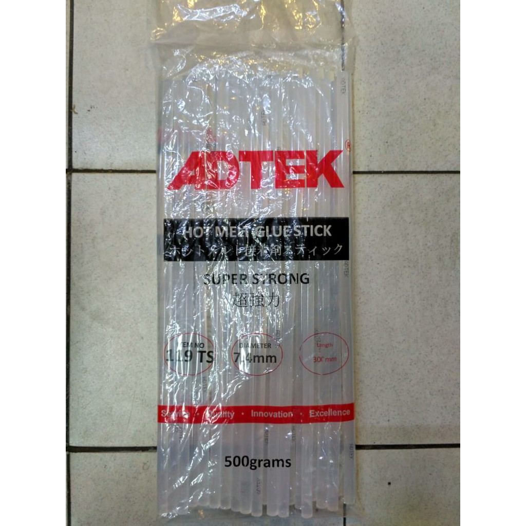 Adtek Hot Melt Glue Stick 7 mm 500 gram Isi glue stick kecil Lem bakar 7.4mm Adtek 500gr