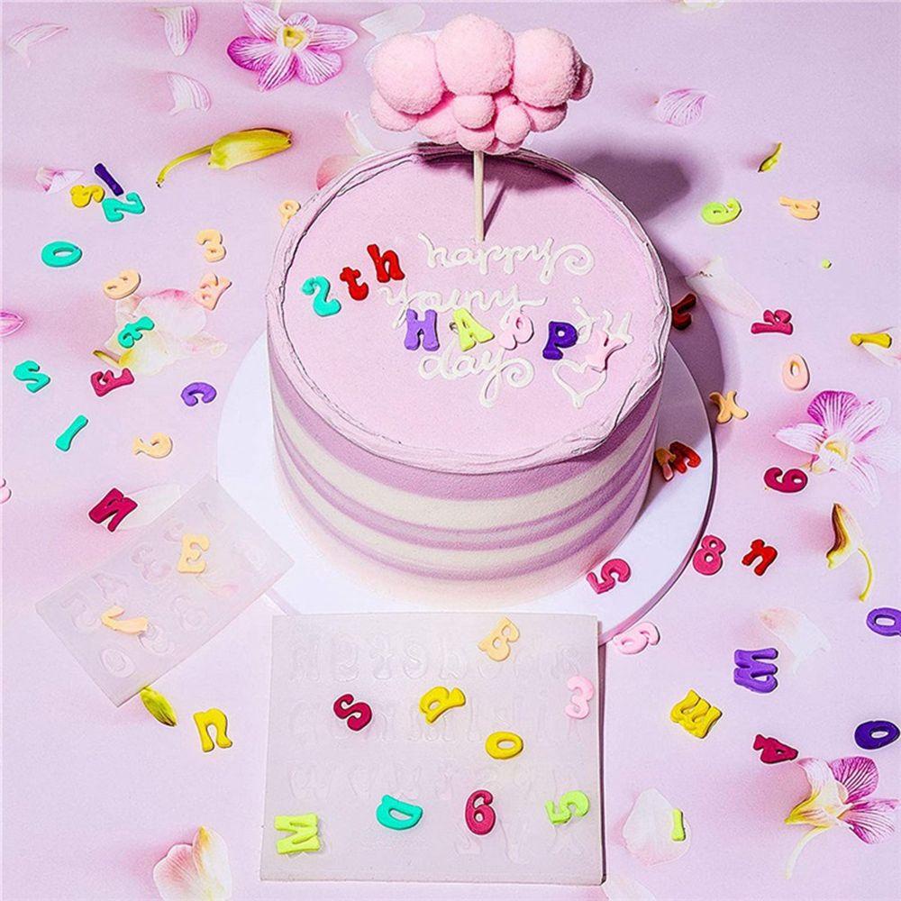 【 ELEGANT 】 Cetakan Huruf DIY Cetakan Fondant Bentuk Huruf Besar Silikon Berkualitas Tinggi