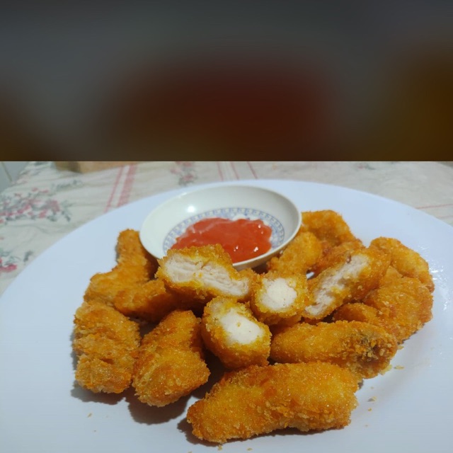 

chicken nugget 100% asli ayam tidak ada campuran