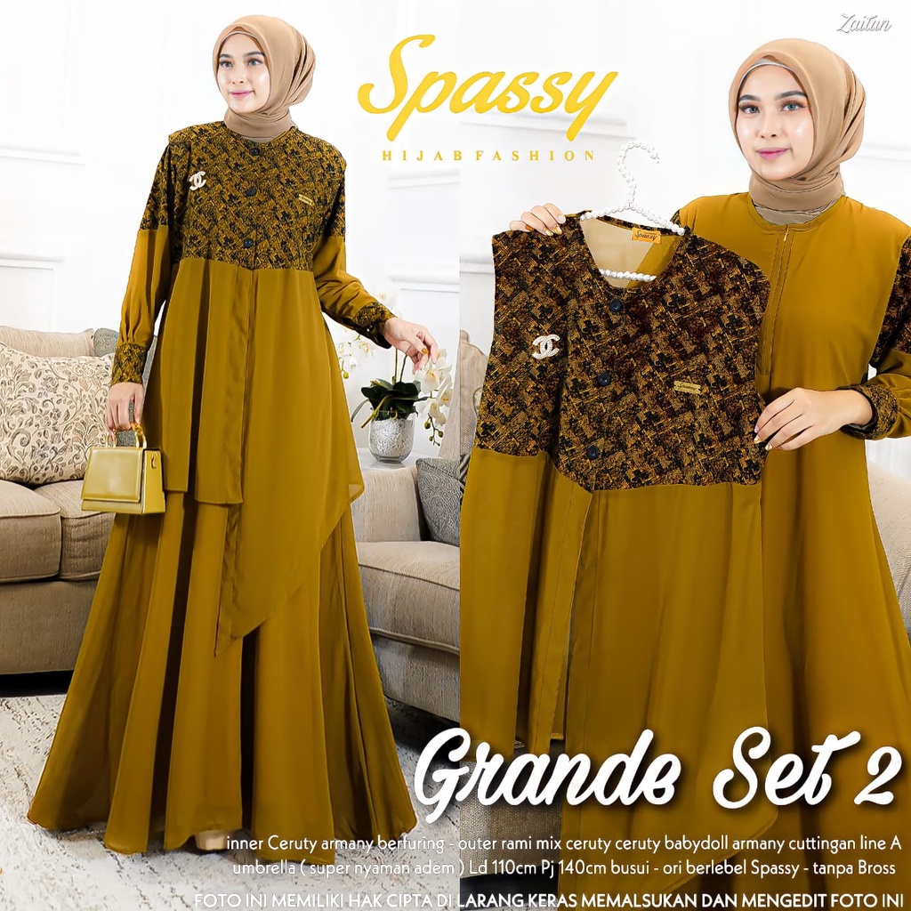 Grande Set 2 Gamis Busui Super Nyaman by Spassy / 047
