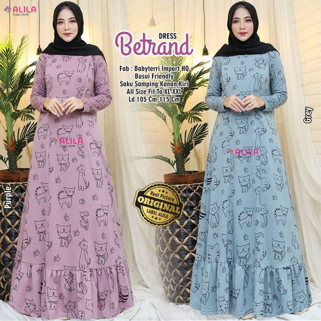 (RESTOCK LENGKAP) GAMIS // BETRAND MAXI // GAMIS BAHAN BEBYTERRY IMPORT//  LARIS