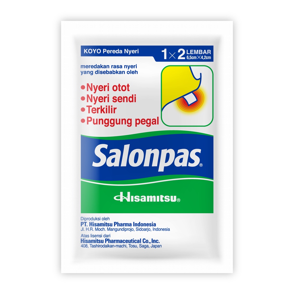 Salonpas Koyo Pereda Nyeri Super Biru / Hijau - Pain Relief Patch Isi 2 Lembar / 12 Lembar