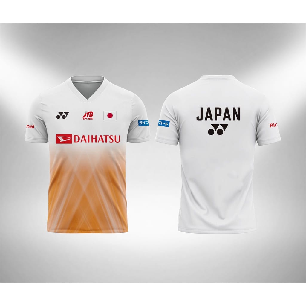 BAJU KAOS JERSEY BADMINTON JAPAN WATANABE BWF World Championships FREE NAMA