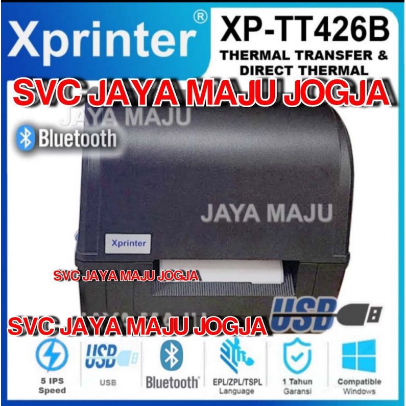 XPRINTER  XP TT 426 B - USB BLUETOOTH - 203 DPI - SPEED 127 MM/S  ||  BARCODE PRINTER - 2 IN 1 METHO