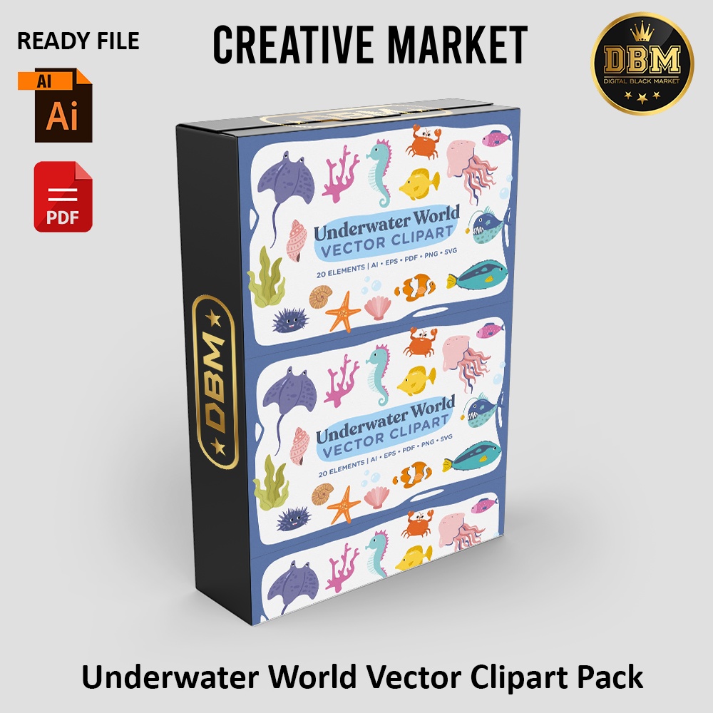 Underwater World Vector Clipart Pack - Vector Designs