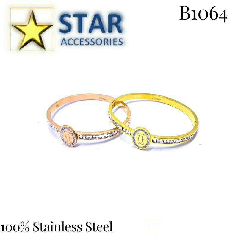 Gelang Titanium Cartier Mata 1 Gold | Rose Gold Anti Karat