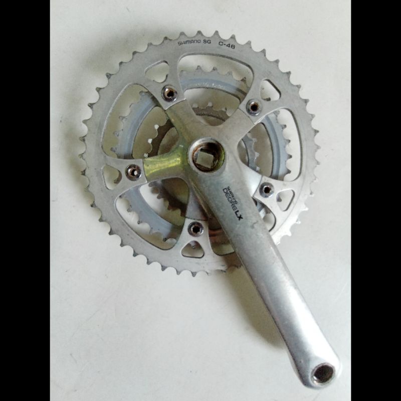 crank set alloy shimano deore lx FC-M550 via japan 3 speed mtb jadul classic