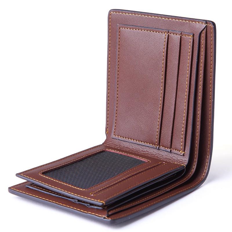 Dompet Pria Pendek Bostanten Hitam Coklat Bifold Dompet 