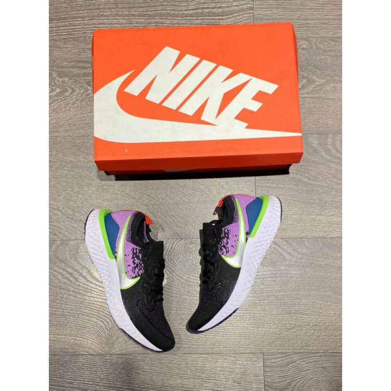 SALE sepatu sneakers wanita Nike epic react black purple original premium made in Vietnam