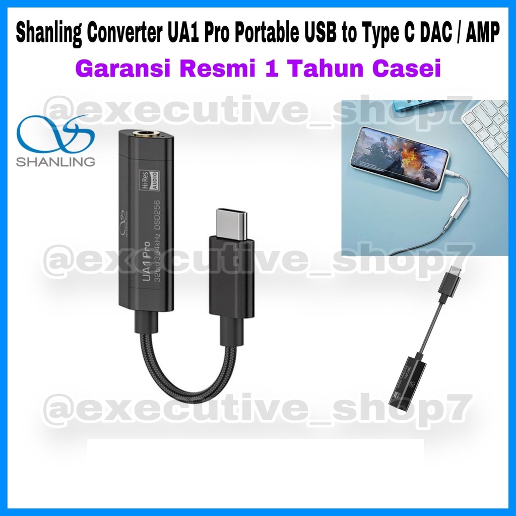 Shanling Converter UA1 Pro Portable USB to Type C DAC / AMP - Garansi Resmi 1 Tahun Casei