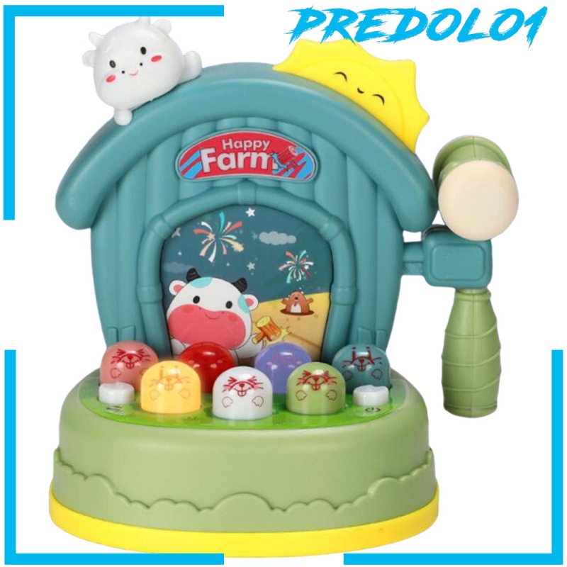 [PREDOLO1] Whack a Hamster Hammering Game w/ Light Sound Kids Pounding Toys