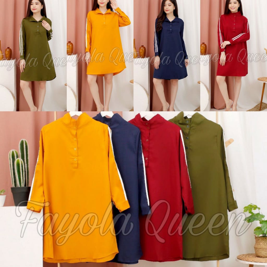 Baju Tunik Ema Tunik Lengan Panjang Muslimah Model Casual Terkini