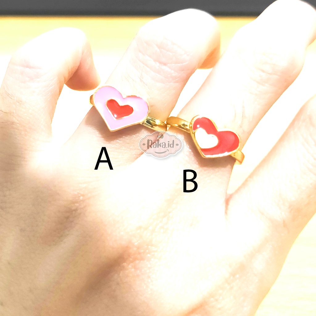 Cincin Anak Motif Love Perhiasan Cantik Anak 1157