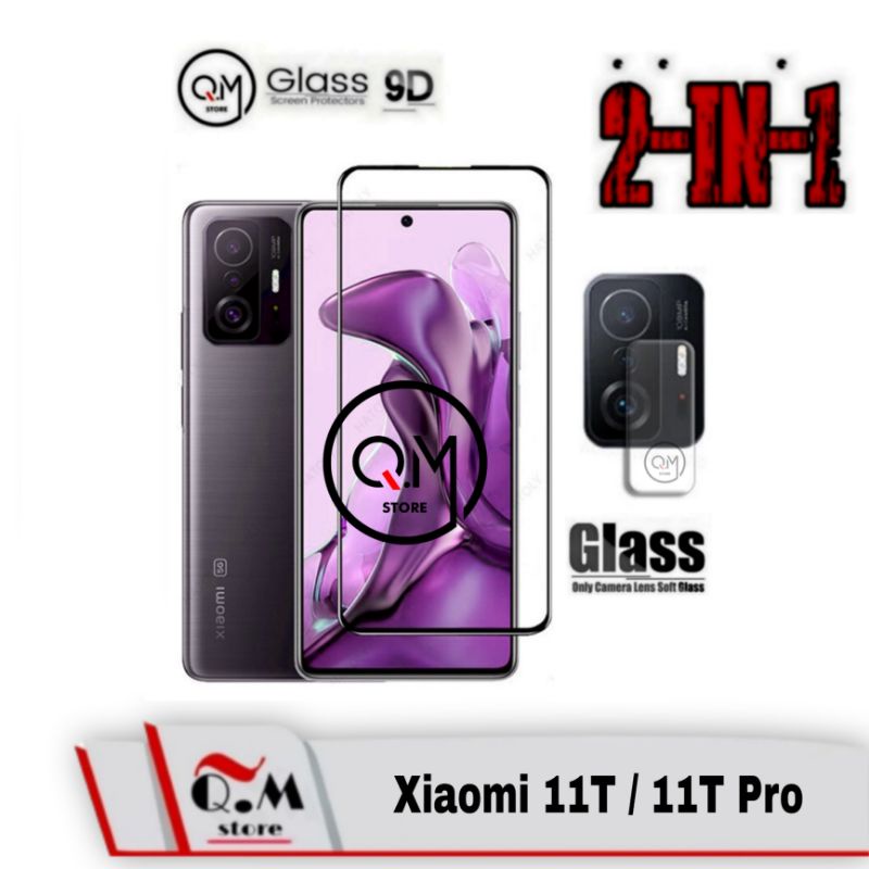 Tempered Glass Layar Full 9D XIAOMI 11T / XIAOMI 11T PRO Screen Guard Anti Gores PAKET 2IN1 Pelindung Layar