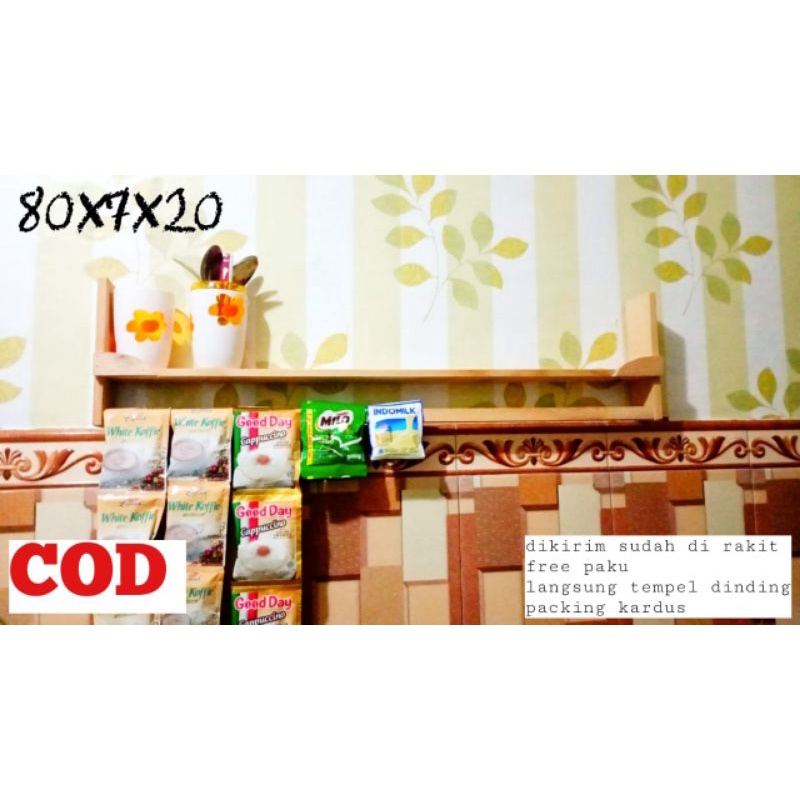 rak bumbu dinding / rak bumbu tempel dinding / rak bumbu kayu / rak sachet kopi / rak kopi
