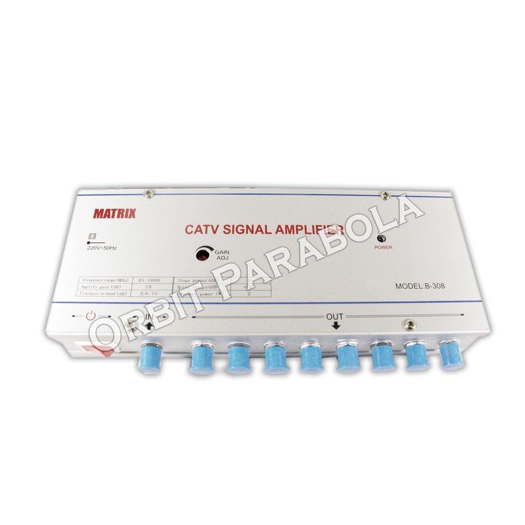 Indoor Booster Matrix B 308 Penguat Sinyal CATV Signal Amplifier