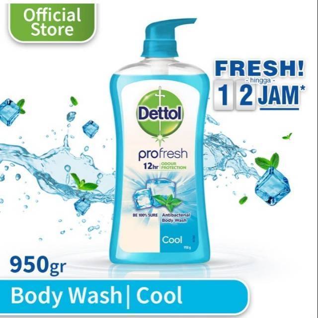 DETTOL BODY WASH ANTI BAKTERI  COOL PUMP 950 ML