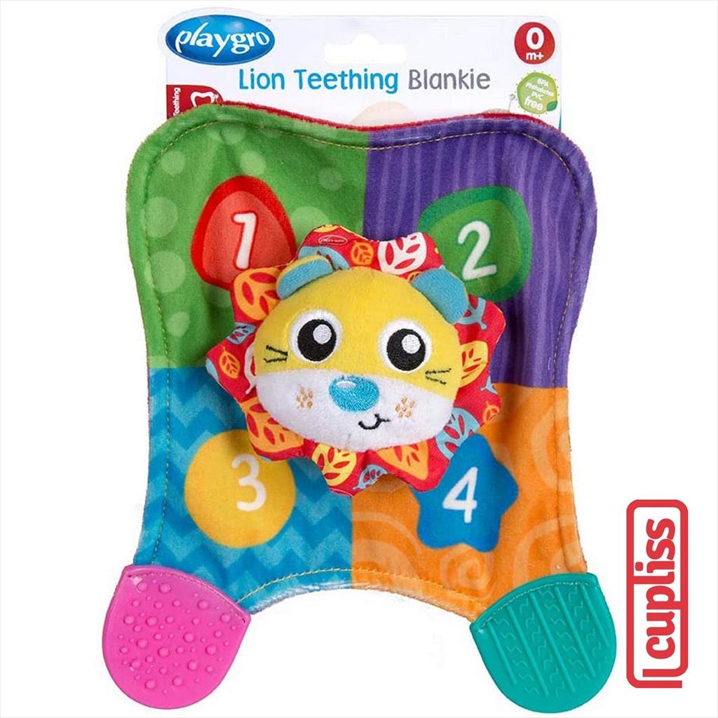 Playgro 124335 Lion Teething Blankie Mainan Bayi