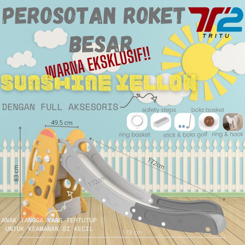 PEROSOTAN ROKET BESAR/PEROSOTAN ANAK/PEROSOTAN ROKET TRITU/MAINAN PEROSOTAN ANAK/PEROSOTAN ROKET REA