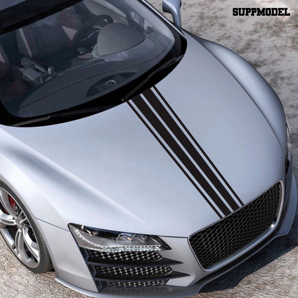 D-1040 Stiker Emblem Strip Untuk Dekorasi Kap Mesin Mobil