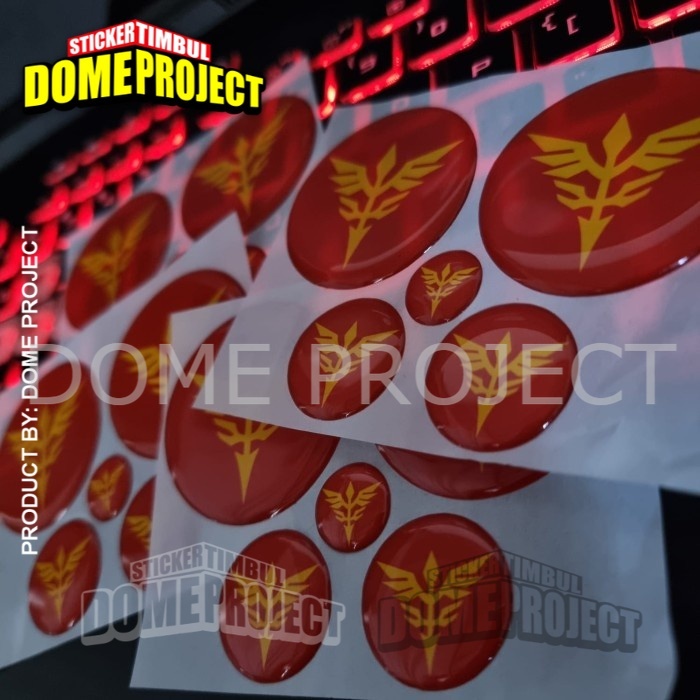 STIKER MOTOR TIMBUL EMBLEM LOGO YAMAHA NMAX AEROX LEXI LOGO ANIME GUNDAM ZEON AESTHETIC KEREN