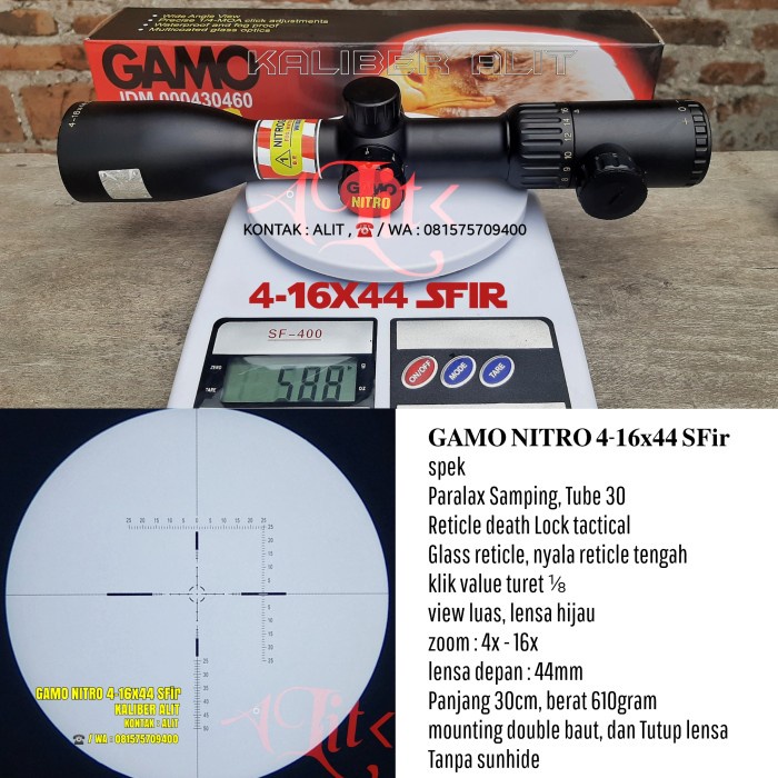 PROMO GAMO NITRO 4-16x44 SFir GRATIS ONGKIR