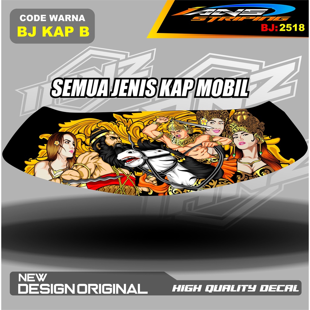 STICKER VARIASI  KAP CUP MOBIL BRIO, AGYA, JAZZ, AVANZA, INOVA / DECAL STIKER CUP KAP MOBIL / STIKER KAP MESIN