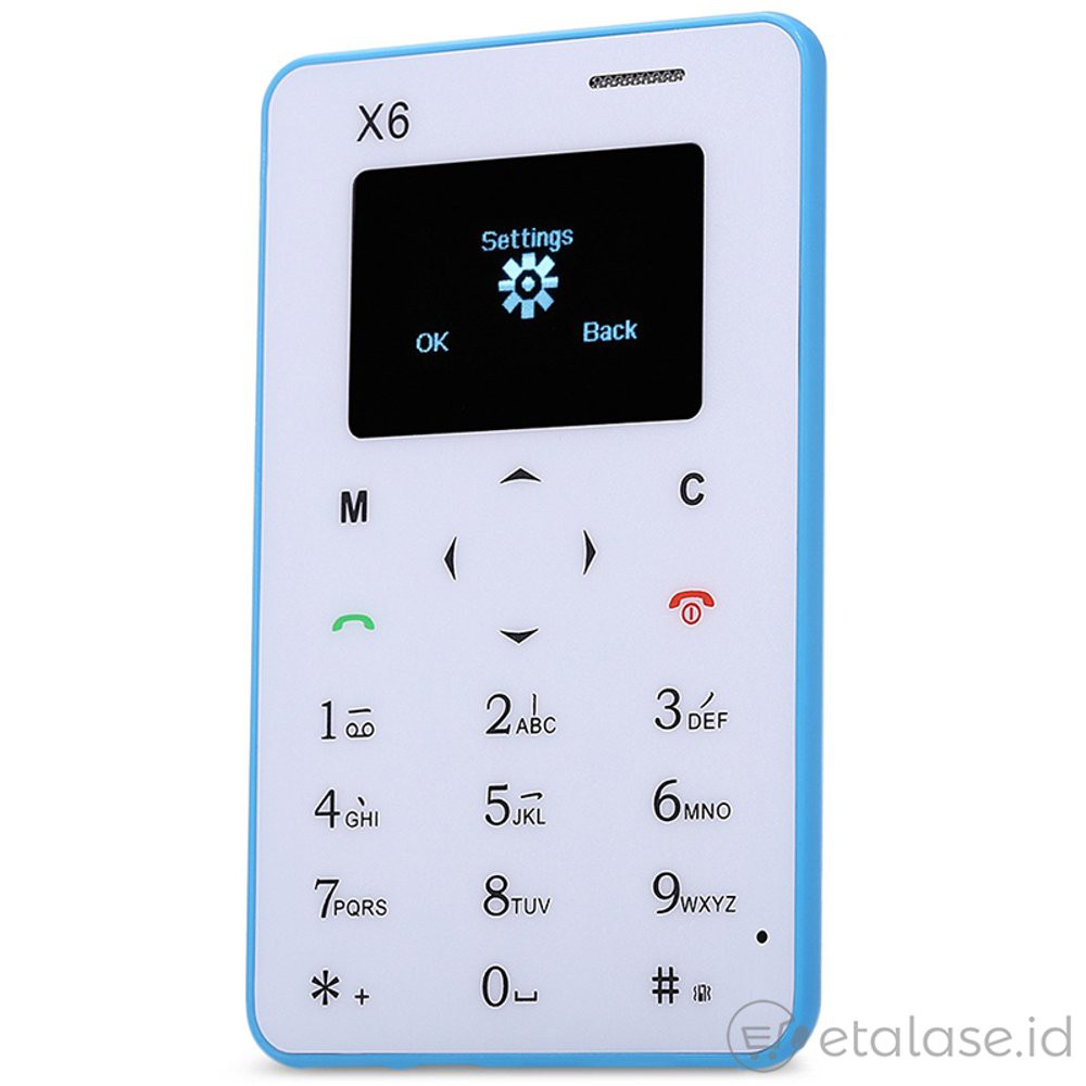 Cardphone Handphone Mini Seukuran KTP AIEK X6 Unlocked Terlaris