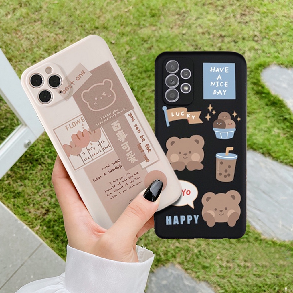CASE BEAR BOBA FOR IPHONE 13 13 PRO 13 PRO MAX 13 MINI 12 11 X XS MAX XR 6 7 8 PLUS 6S