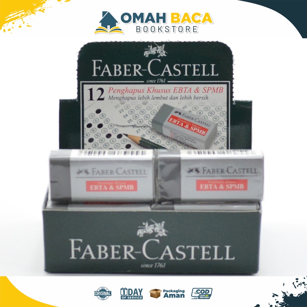 

Penghapus Faber Castell EBTA + SPMB / Penghapus Ujian EBTA / Eraser Faber Castell
