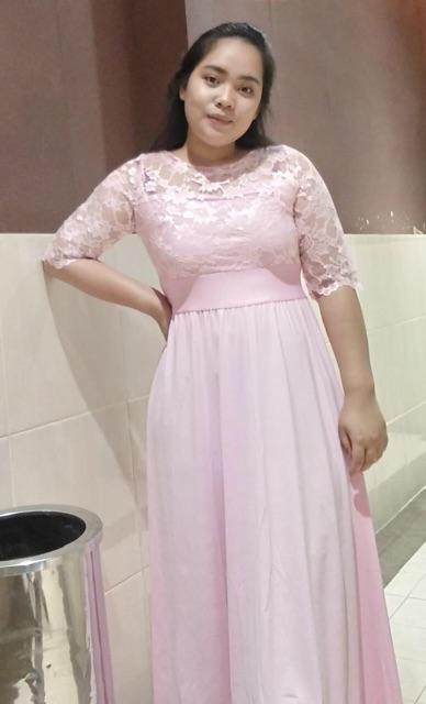Dress brukat alisa biru benhur terusan pesta blue natal Dress brukat alisa biru benhur terusan pesta blue natal