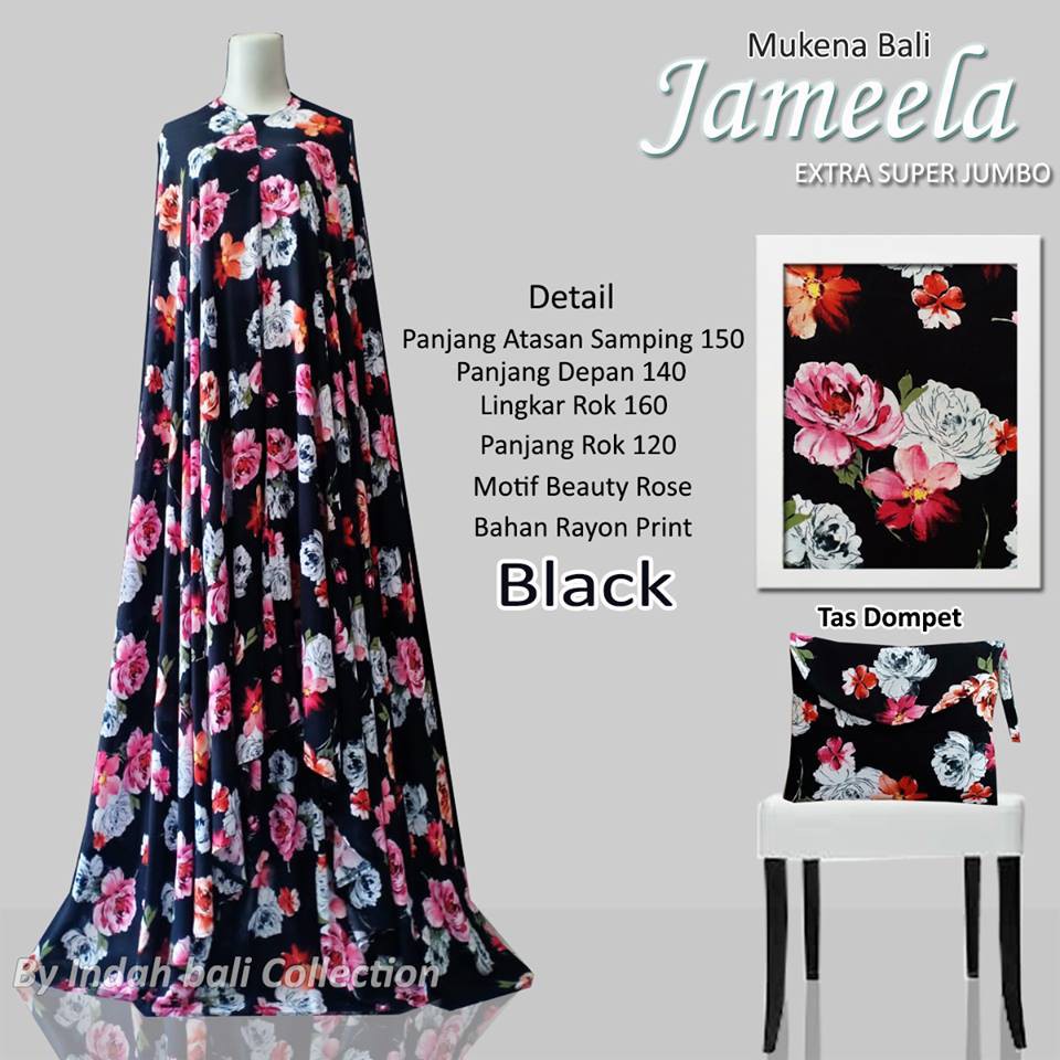 MUKENA EXTRA SUPER JUMBO INDAH BALI - JAMEELA Extra Jumbo (Geser Foto)