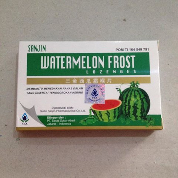 

permen hisap sanjin watermelon frost mengobati penyakit THT dan radang