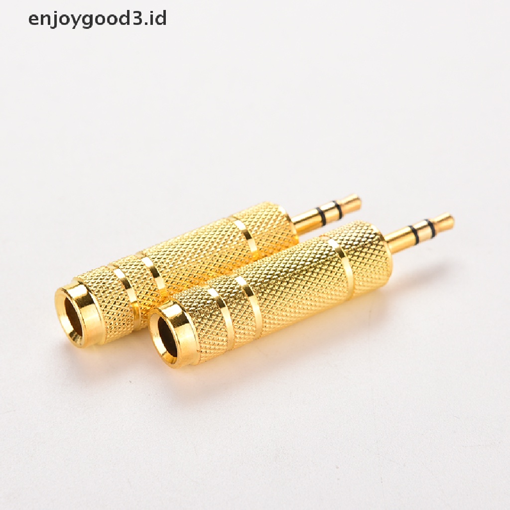 Adapter Converter Jack Audio 3.5mm Male Ke 6.35mm Female Untuk MIC