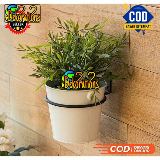 RAK POT BUNGA BUNDAR gantungan pot lingkaran bulat ring stand holder pot tempel dinding
