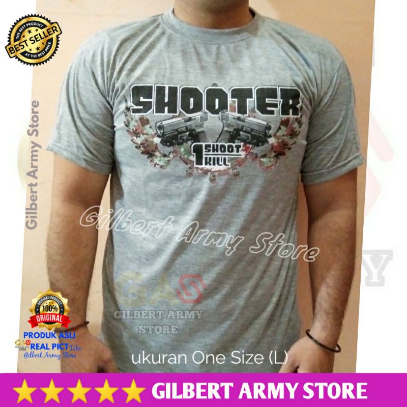 Grosir Kaos Tshirt Loreng  nkri malvinas Hitam Abu Army Gambar Tni Senapan Serbu Gilbert Army Store