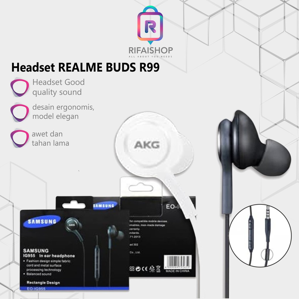 headset Hf handsfree earphone samsung s8 + plus design by AKG ORIGINAL