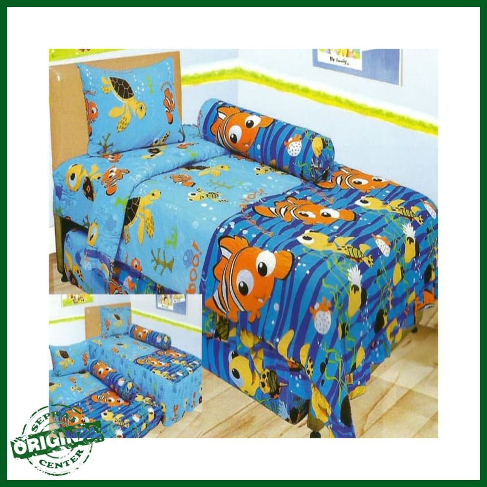 SEPREI LADY ROSE / SPREI LADY ROSE NEMO SINGLE 120 No.3 SEPRAI IKAN BADUT PENYU LAUT BIRU