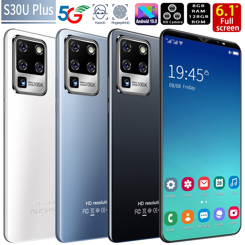 S30U Plus Smartphone Android Handphone 6.1 Inci Ponsel Pintar Ultra HD Layar 8GB