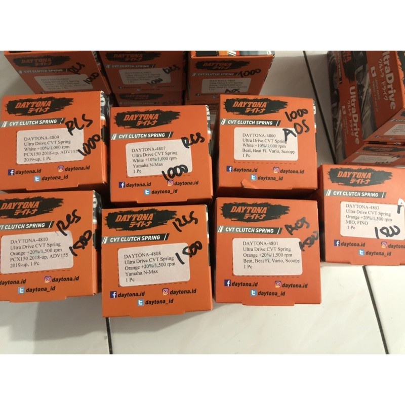 Per CVT daytona 1000/1500 rpm vario old beat series mio mio j m3 scoopy pcx vario 125 150 nmax ! TRL