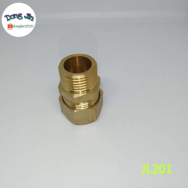 Sok Drat Luar untuk sambungan pipa air panas kuningan 1/2inch JL201