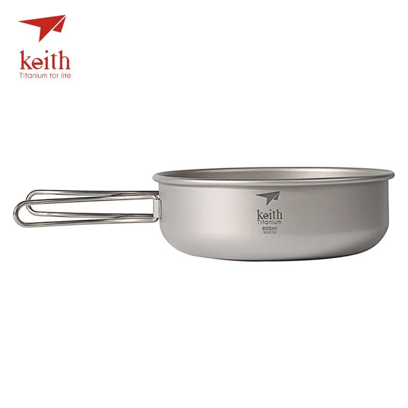COOKING SET FRYING PAN BOWL CAMPING ULTRALIGHT TITANIUM KEITH Ti5326