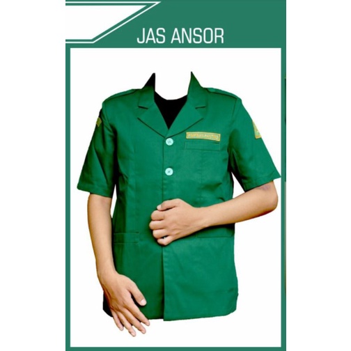 Jas Ansor Lengan pendek bahan Navara