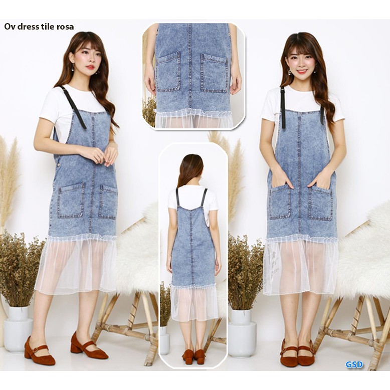 Ov Tile Rosa/overall jeans wanita/overall denim cewek Wanita Good Quality