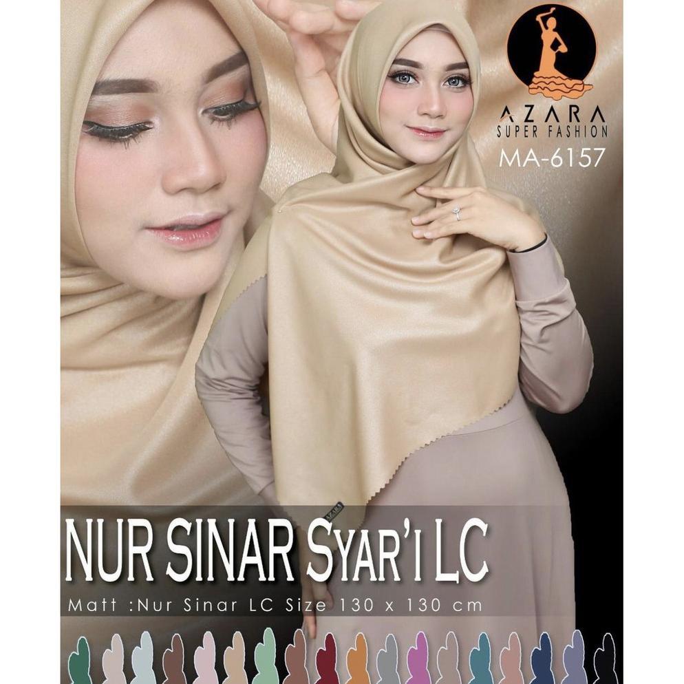 Azara - (130 X 130)Hijab Segi Empat Jumbo Nur Sinar Syari Lc By Azara