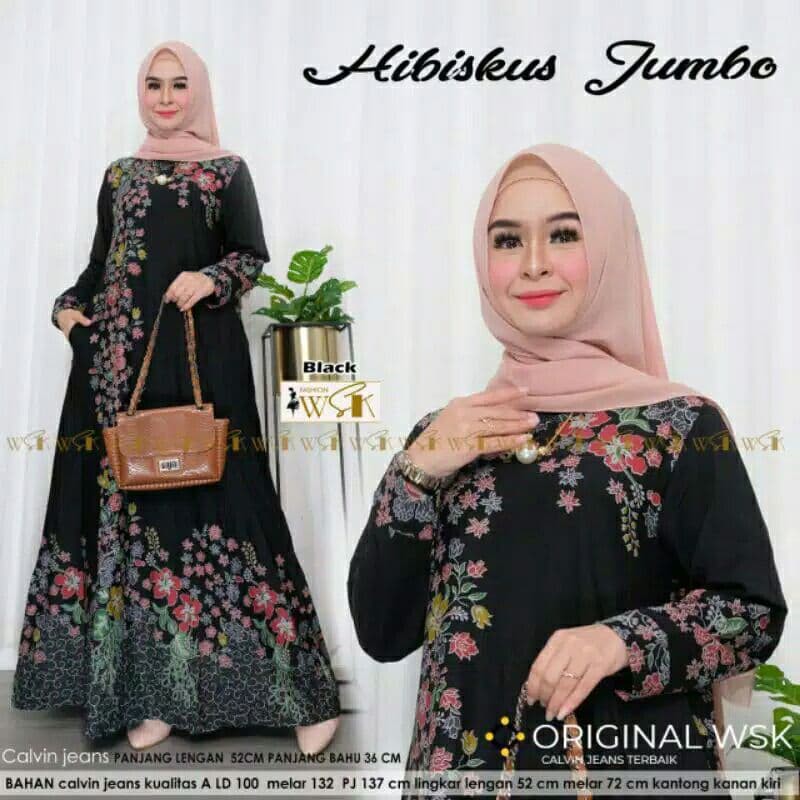  BAJU  BUSANA MUSLIMAH GAMIS LEBARAN WANITA JUMBO TERBARU  