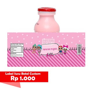Label Susu  Kotak  Botol Custom Shopee Indonesia