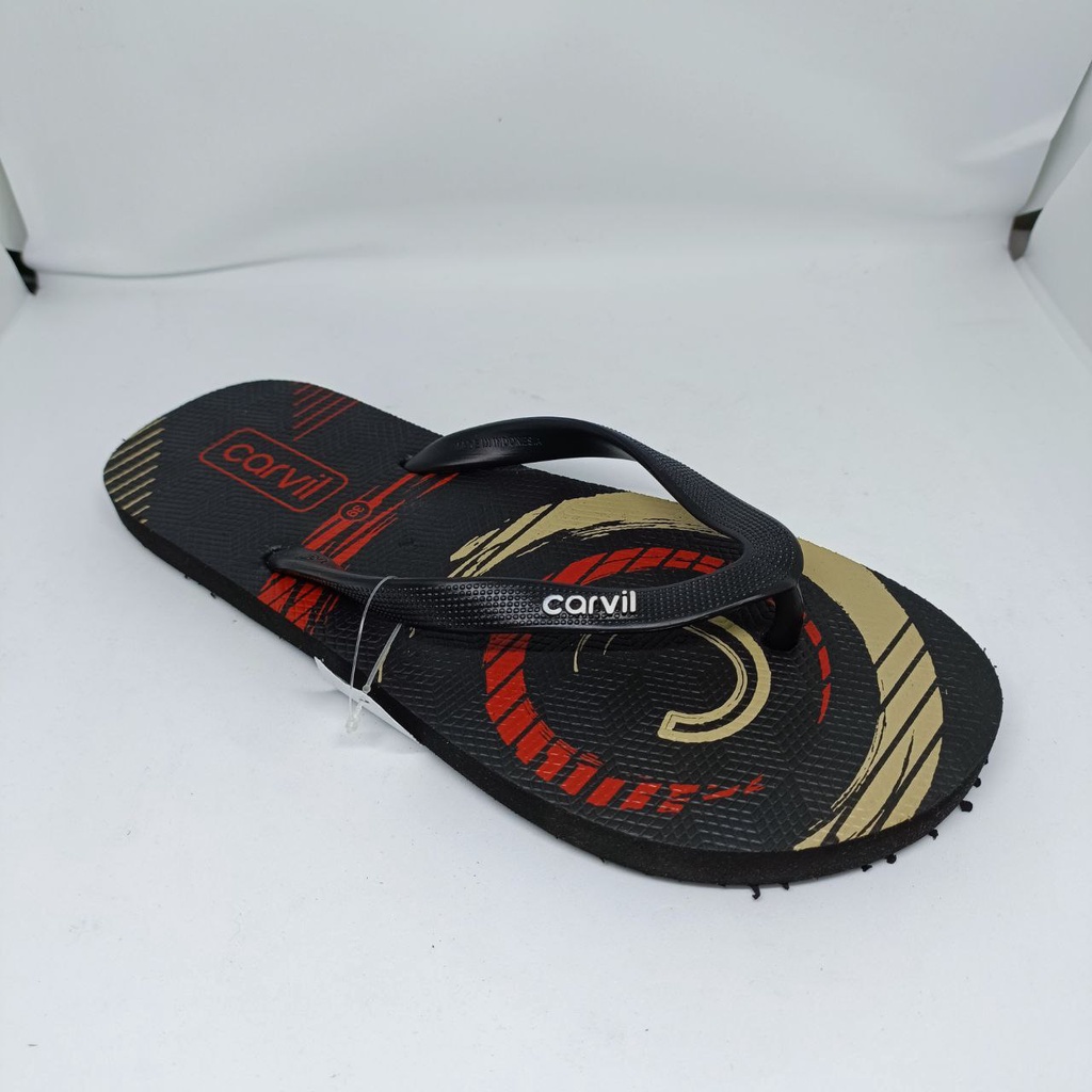 Carvil Sandal Pria Original - Sendal Carvil Pria Dewasa Spons Original Empuk Enteng  Sandal Japit Jepit Anti Slip Ukuran 38 - 44