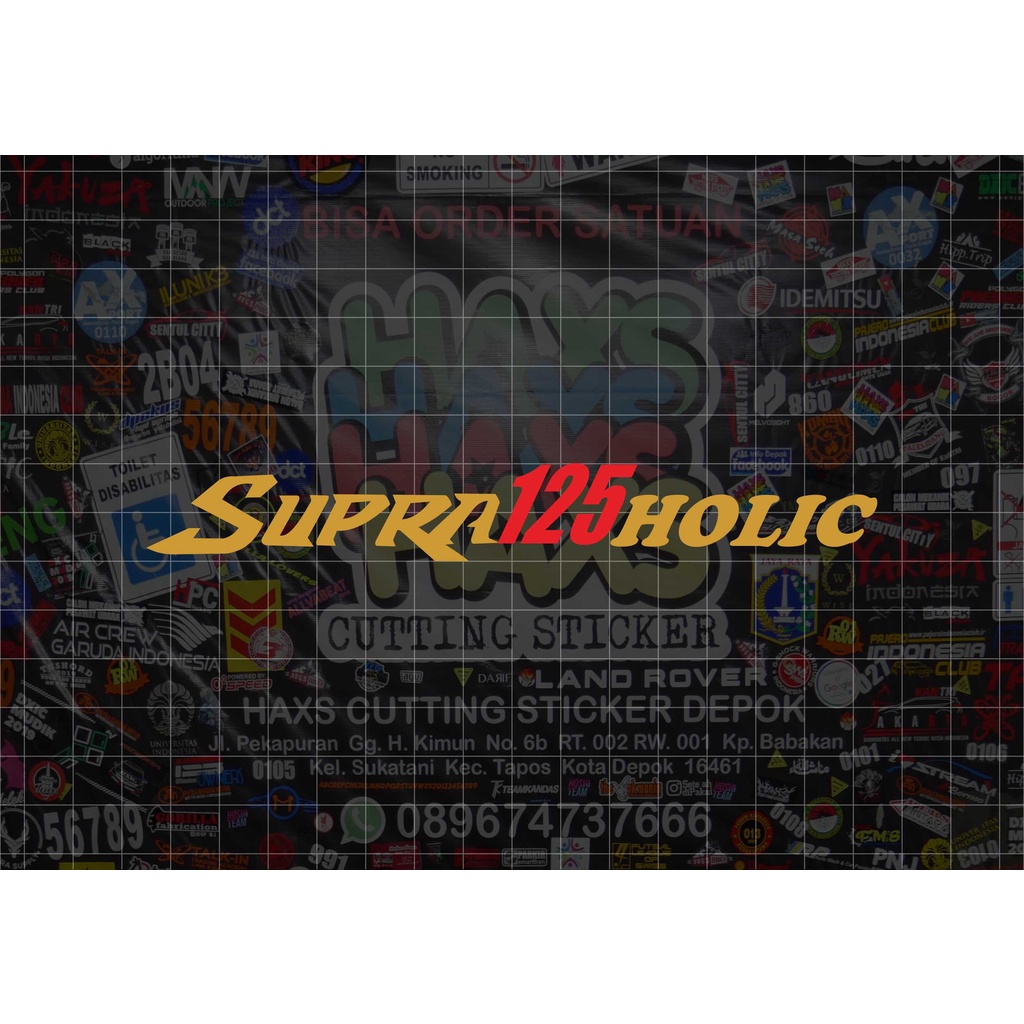 Cutting Sticker Supra 125 Holic Ukuran 15 Cm